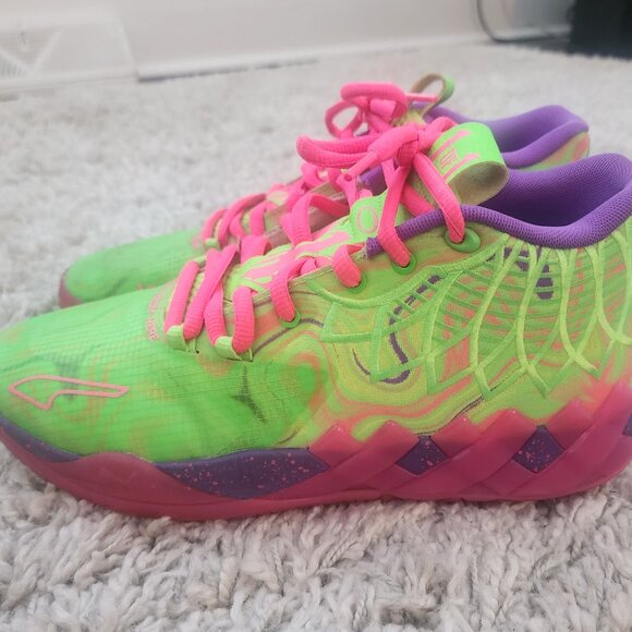 Size 9.5 - Puma MB.01 Inverse Toxic M.E.L.O Sneakers Mens Unique Basketball Shoe main image 6